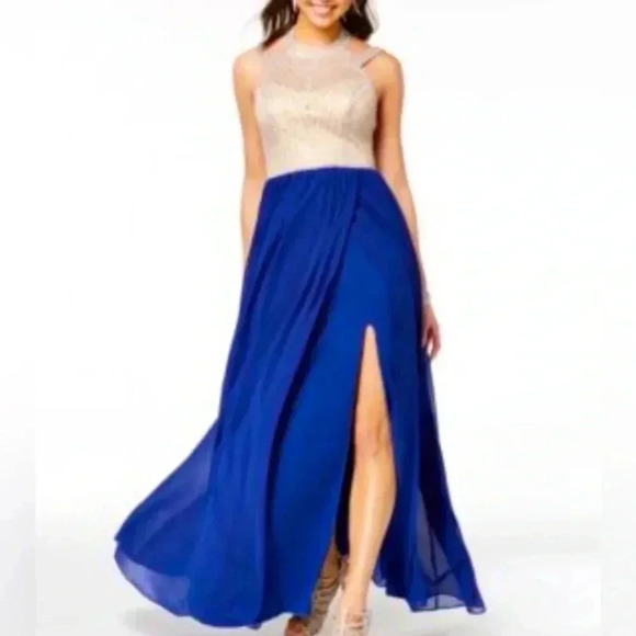 Prome, weeding dress special event women’s size 3 preowned blue dress - Picture 1 of 15